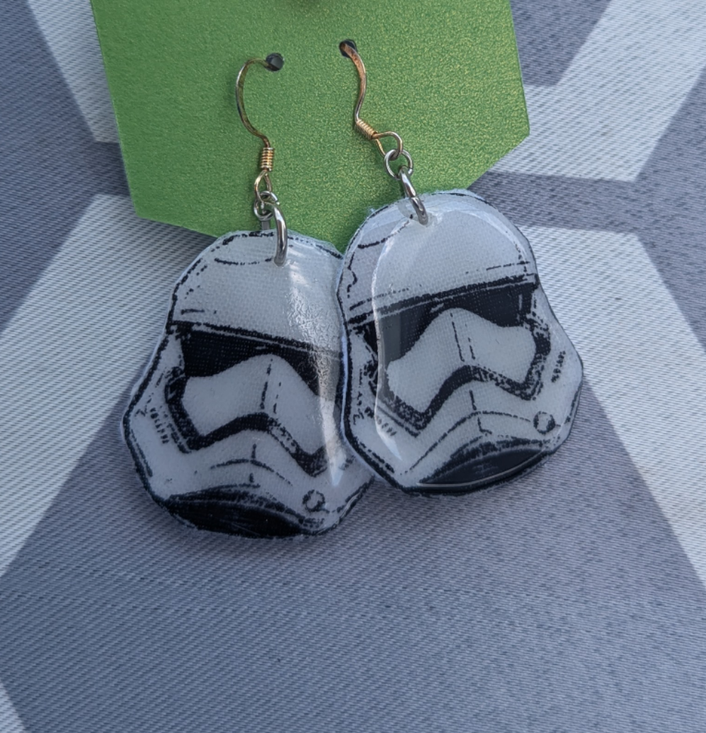 Star Wars Storm Trooper earrings